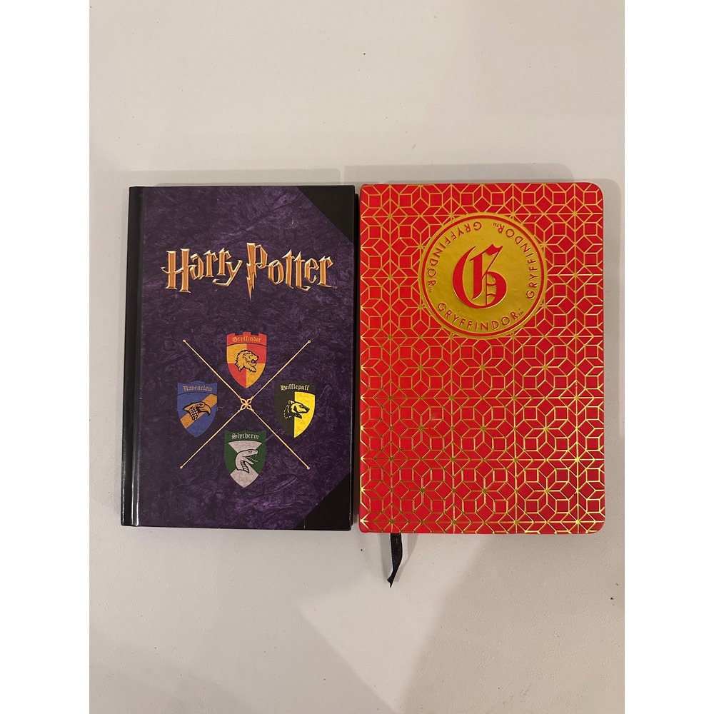 Harry Potter Hogwarts House Crest & Gryffindor Lined Journal Notebook Set of 2